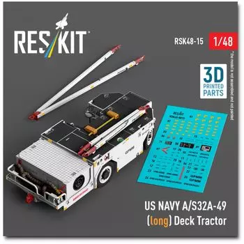 Reskit US Navy Carrier Tow Tractor Starter 3D Printer Resin Kit 1/48 A/S32A-49 с воздухом RSKS48-0015 (Самолет)