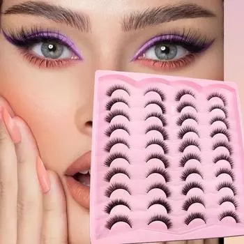 Ресницы 20 пар 3D искусственные норковые ресницы естественный вид накладные ресницы драматический объем густые ресницы наращивание макияж для женщин