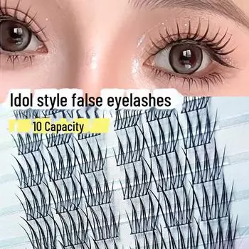 Ресницы Yue Jiao Niang корейского стиля большой емкости - сегментная упаковка для начинающих, 10 рядов