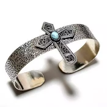 Республиканский Ларимар Драгоценный камень 925 Посеребренный браслет-манжета ручной работы