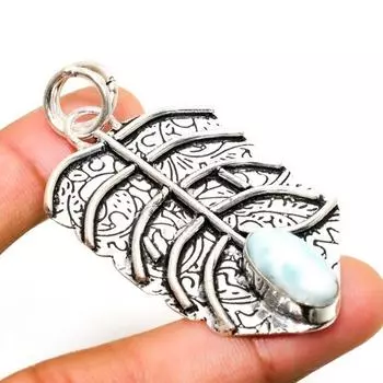 Республиканский Ларимар, драгоценный камень ручной работы, 925 посеребренная ювелирная подвеска 2,27 дюйма 2.27 синий