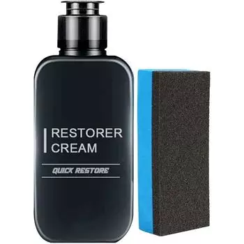 Реставрация пластика, Реставрация пластиковых деталей, Подходит для автомобилей, Детейлер экстерьера и интерьера, Очиститель пластика, с чистящей губкой 12.5*5.4*5.4cm,100ml