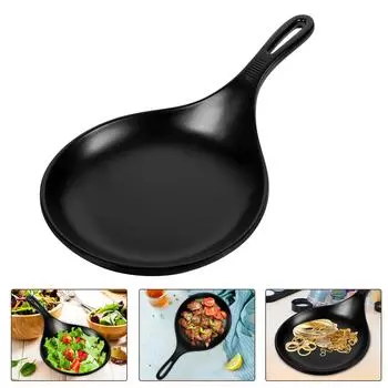 Ресторан Главная Тарелки Поднос для хранения сервировки еды с ручкой Многоразовая ложка Большая красный