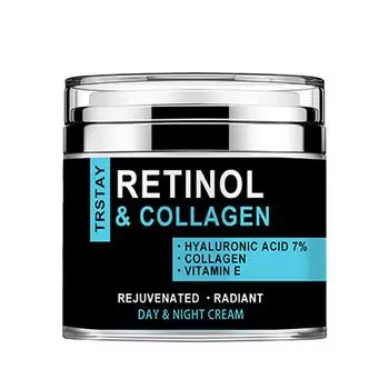 Ретинол, коллаген и витамин Е. Увлажняющий крем для лица, сияющий, против морщин, против старения 5g