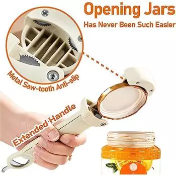 Retractable Bottle Opener Functional Scientific Lever Principle Retractable Jar Opener Adjustable Screwer 3 in 1 for Hotel
