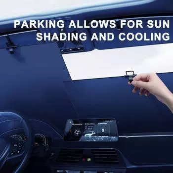 Retractable Sun Shade For Car Window Automotive Windshield Sunshades Car Sunshade Sun Visor Protector Sun Shade For Cars SUV RV CHINA
