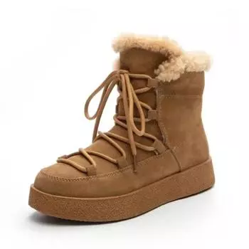 Ретро 3 см новые замшевые натуральная кожа ретро мокасины на платформе весна женская мода осень ботильоны зимние плюшевые туфли на танкетке 35