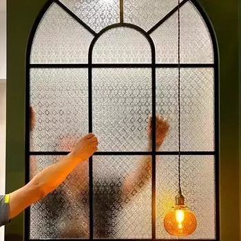 Ретро 3D цветок бегонии наклейка на стекло непрозрачная защитная пленка для стекла с защитой личной конфиденциальности электростатическая адсорбционная наклейка на стекло 30cmx1m