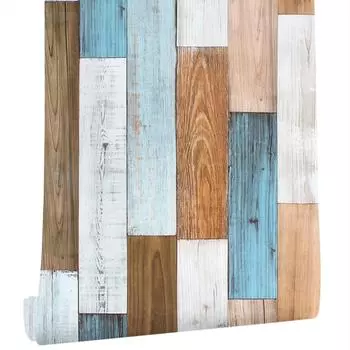 Ретро 3D деревенские обои с деревянной кожурой и наклейкой, самоклеящаяся контактная бумага, съемные водонепроницаемые обои для покрытия мебели 45cm*6M