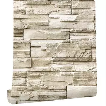 Ретро 3D-моделирование цвета хаки с кирпичным узором, обои для очистки и наклеивания, самоклеящаяся контактная бумага, съемные водонепроницаемые обои для мебели 0.45*6M