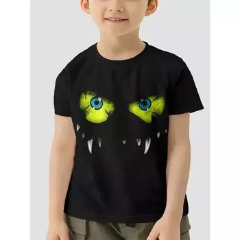 Ретро 3D принт повседневная детская одежда топ футболка футболка животные дети мальчик аниме футболки с коротким рукавом 110