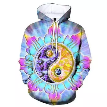 Ретро 3D принт тайцзи восемь триграмм этническая толстовка для мужчин повседневные толстовки с длинным рукавом толстовки женские осенние весенние пуловеры S