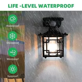 Ретро 5.5V поликристаллический кремниевый солнечный индукционный светильник для наружного двора, сада, уличного освещения, дорожного освещения, гаражного освещения IPX4