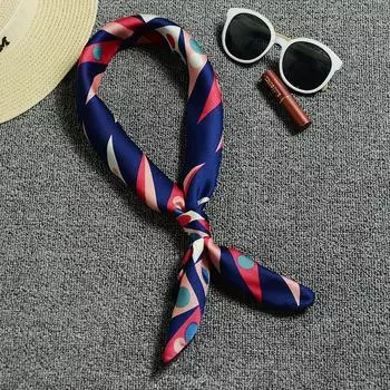 Ретро 70X70 см маленький квадратный шарф, можно использовать как головной платок, женский весенний, осенний и зимний маленький шелковый шарф Иу 70x70cm