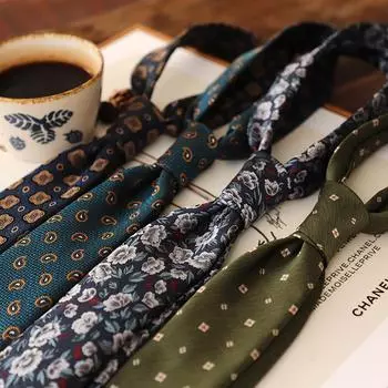 Ретро 8 см легкое роскошное повседневное платье темно-зеленый коричневый узор мужской костюм и галстук