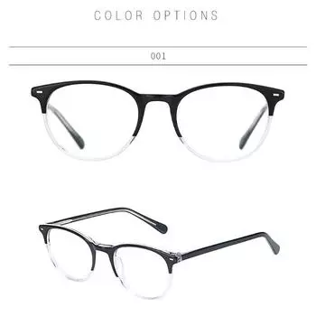 Ретро ацетат круглые очки оправы для мужчин и женщин винтажные анти-синий свет фотохромные линзы оптические рецептурные очки