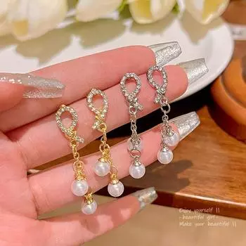 Ретро-серьги с длинными кисточками для женщин 1 pair золотой