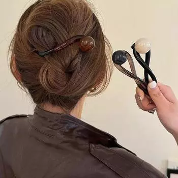 Ретро акриловые заколки для хвоста, модные заколки с жемчугом и акулой, заколки для волос, заколки, аксессуары для волос для женщин, головные уборы one size моря