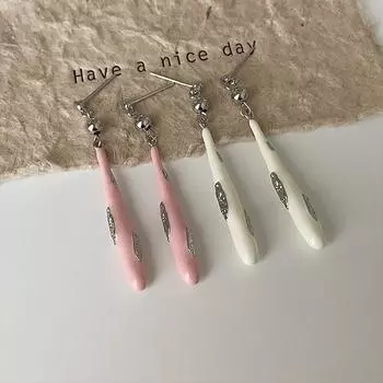 Ретро эмалированные серьги-гвоздики с каплями воды из металла, длинные, женские, нишевые, уникальные, модные, темпераментные, элегантные, универсальные серьги-гвоздики