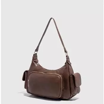 Ретро-американская функциональная сумка через плечо с множеством карманов, сумка для мотоцикла, красивая сумка через плечо под мышкой