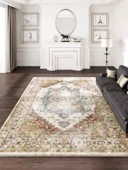 Ретро Американский Имитация Кашемира Мытый Напольный Ковер Гостиная Кабинет Напольный Коврик Спальня Прикроватный Журнальный Столик Одеяло 400mm x 600mm