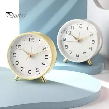 Ретро аналоговый будильник с ночником на батарейках, бесшумный повтор, будильник, принадлежности для спальни чёрный