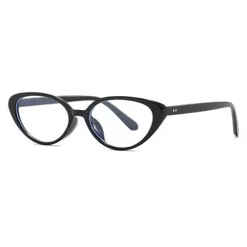 Retro Anti Blue Light Computer Glasses Frame Women Small Men Trendy Fashionable Stylish Eyeglasses Classic Spectacles Ouclos чёрный