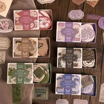 Ретро этикетки наклейки записываемые уплотнительные наклейки украшения справочник наклейки эстетические канцелярские принадлежности 40 шт./кор.