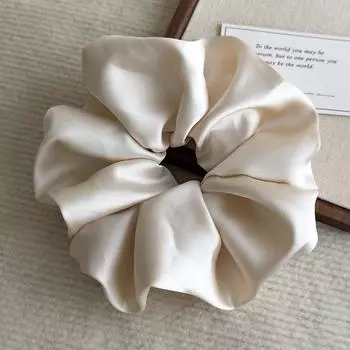 Ретро Атласные Большие Резинки для Волос Однотонная Повязка на Голову Женский Темперамент Веревка для Волос Резинки Леди Мода Вечеринка Резинки для Волос