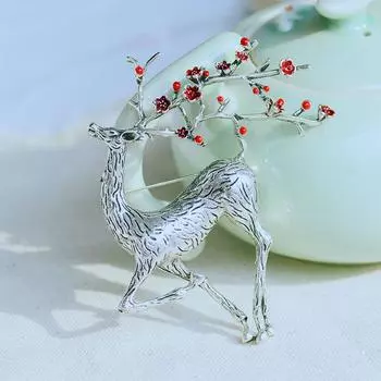 Ретро атмосфера окрашенная брошь лось первоклассный темперамент мужской костюм Sika олень аксессуары брошь корсаж аксессуары