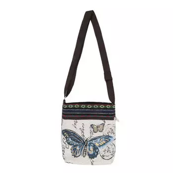 Ретро этнический стиль сумка через плечо холст вышитый телефон сумка через плечо почтальон дорожная на открытом воздухе повседневная простая универсальная женская маленькая сумка One Size