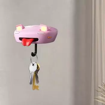 Ретро автомобильный держатель для ключей, легко устанавливаемый на стену, автомобильный держатель для ключей, вешалка для ключей, аксессуары для комнаты Without Light белый