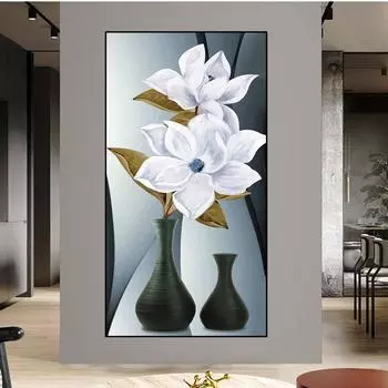 Ретро бабочка цветок холст картина в китайском стиле винтажные постеры и принты настенная художественная картина гостиная домашний декор без рамки 20*40cm