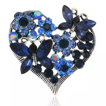 Ретро Бабочка Любовь Сердце Броши Женская Одежда Ювелирные Изделия Аксессуары Для Вечеринок красный