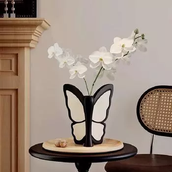 Ретро-бабочка ваза украшения смоляные цветочные композиции аксессуары роскошные высокочувственные украшения стола искусство сухоцвет ваза
