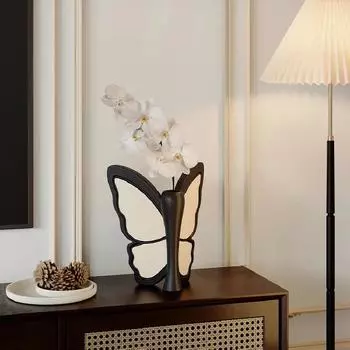 Ретро-бабочка ваза украшения смоляные цветочные композиции аксессуары роскошные высокочувственные украшения стола искусство сухоцвет ваза