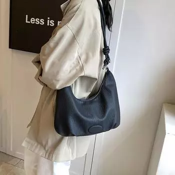 Ретро сумка женская большая емкость 2024 новая осенне-зимняя повседневная сумка через плечо плиссированная сумка для пончиков