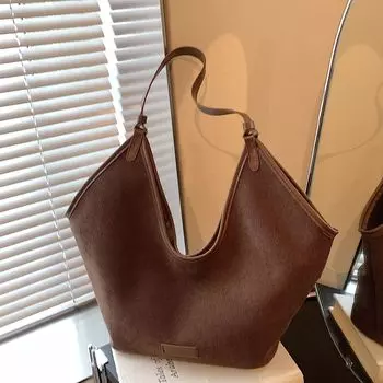 Ретро-сумка женская большая вместительная повседневная сумка через плечо для покупок сумка-тоут на работу хаки