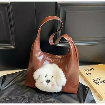 Retro bag women s tote bag large capacity autumn and winter crossbody 2024 new casual shoulder commuter bag чёрный