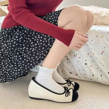 Retro ballet inner height increase shallow mouth flat-soled single shoes women s new spring and autumn Mary Jane shoes women s French evening sing 35 розовый