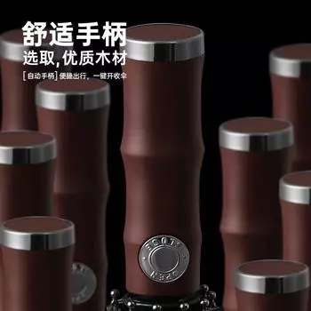 Retro bamboo wooden handle umbrella large enlarged reinforcement thickened storm-resistant umbrella for both weather and rain 27 inch