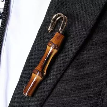 Ретро бамбуковая булавка модная металлическая брошь значок украшения одежды