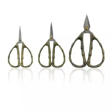 Ретро бамбуковые ножницы из сплава из нержавеющей стали, ручная работа, бамбуковые ножницы для резки головы, ножницы для рукоделия