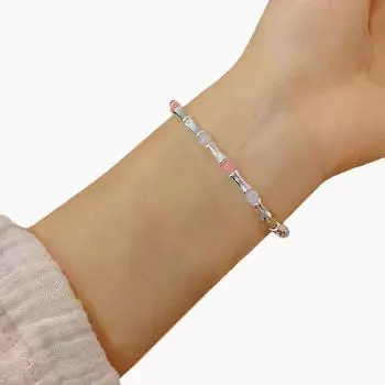 Ретро бамбуковый разноцветный браслет из бисера простой эластичный браслет из веревки унисекс ювелирные изделия