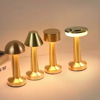 Ретро-бар светодиодная настольная лампа металлическая сенсорная перезаряжаемая настольная лампа декор комнаты ночник подходит для бара лампа спальня окружающее освещение