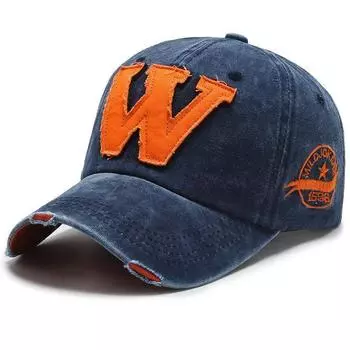 Retro Baseball Hat Men s and Women s Denim Fabric Peaked Cap Couple Washed Distressed Curved Brim Korean Style Hat Sun Hat Tibetan Blue Adjustable