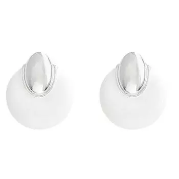 Ретро Белые Серьги-гвоздики Гипоаллергенные Офисные Женские Серьги Легкие Серьги-гвоздики из сплава для Повседневной Носки Свиданий Встреч с Друзьями белый