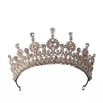 Ретро черная свадебная корона свадебное платье тиара сплав стразы ювелирные изделия аксессуары для волос королева