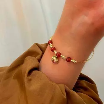 Ретро благословение сумка кулон браслет модный бисерный регулируемый браслет дамы новогодний подарок на вечеринку