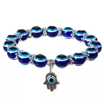 Retro Blue Eyes Devil s Eye Bracelet Bracelet Beads Fatima s Hand Friendship Bracelet
